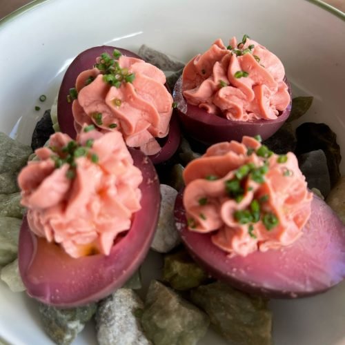 DEVILED EGGS AT BISTRO RED LION BY MANU