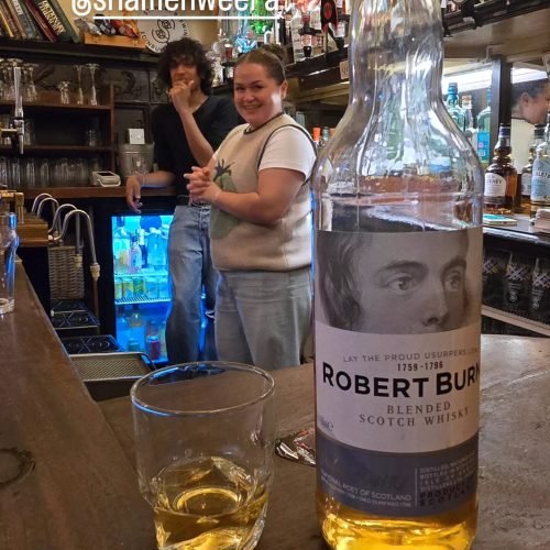 A DRAM OF BURNS AT THE OXFORD BAR EDINBURGH